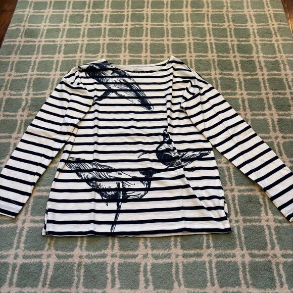 J. Crew stripe boatneck with Whale detail S - Picture 2 of 7